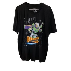 Disney Pixar Toy Story Buzz Lightyear Adult T Shirt Black Y2K